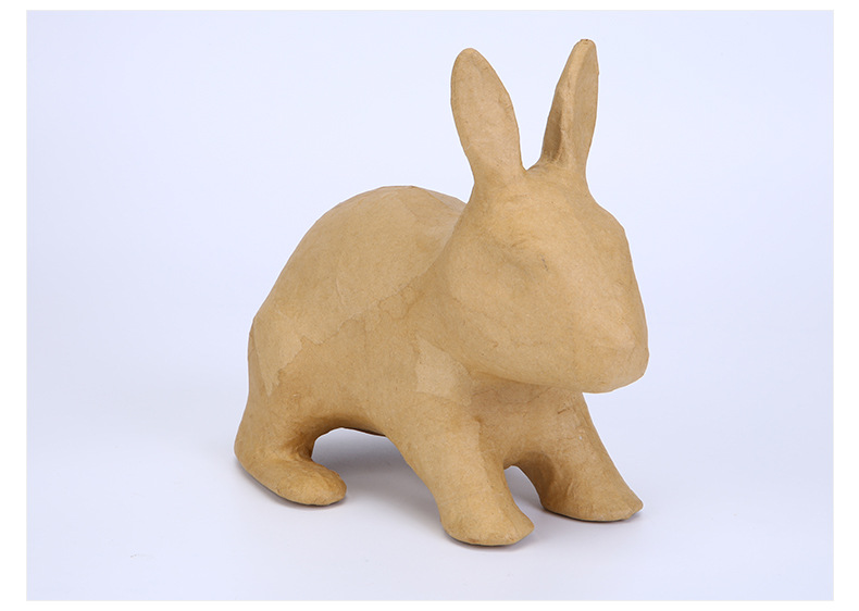 厂家定制纸浆模塑兔子可再生模型 纳纤复合纸浆动物立体造型模具