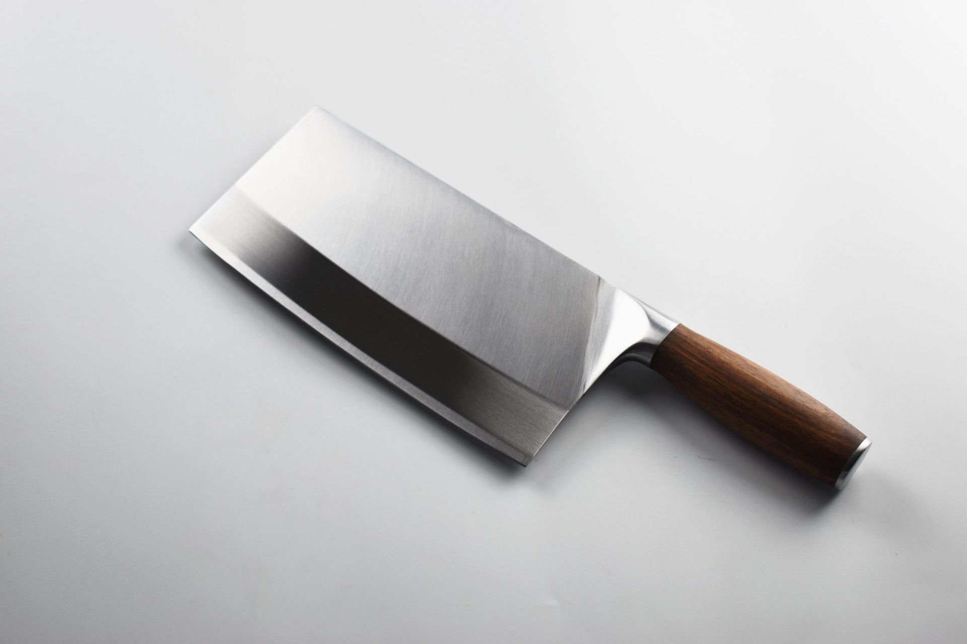 阳江菜刀 厨房刀具 双钢头黄花梨圆柄斩切刀1# 斩切两用