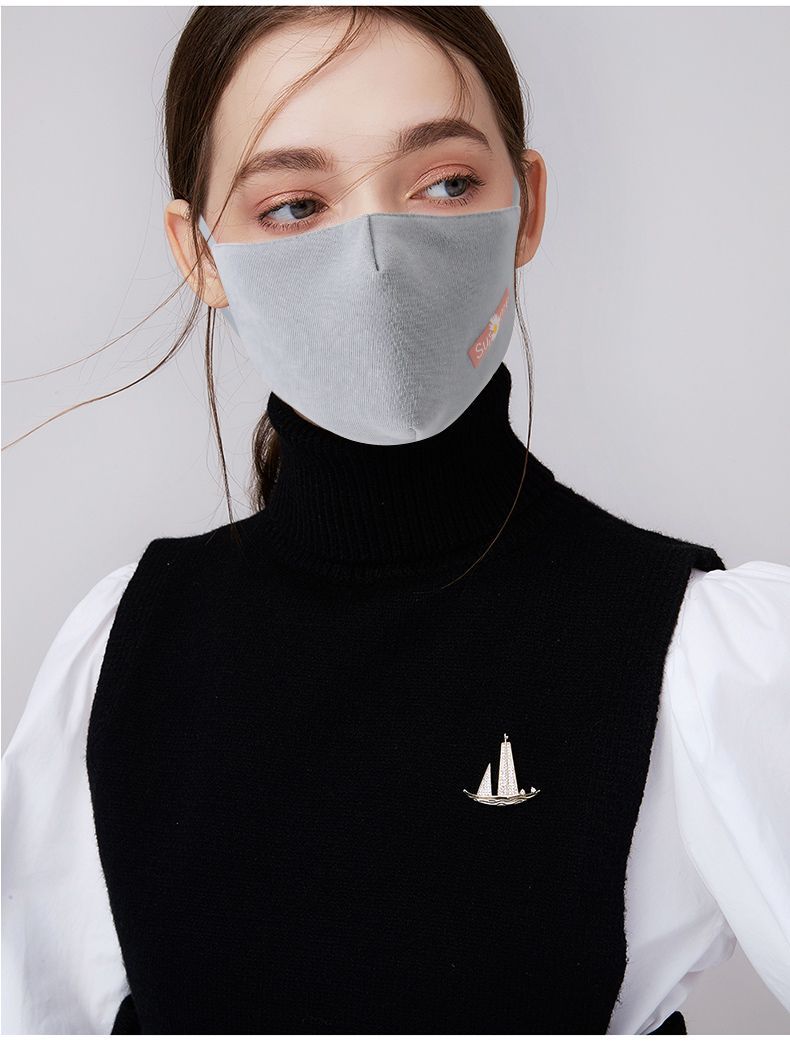 定制新款3d口罩棉布口罩过滤片立体口罩黑色口罩明星防尘口罩批发