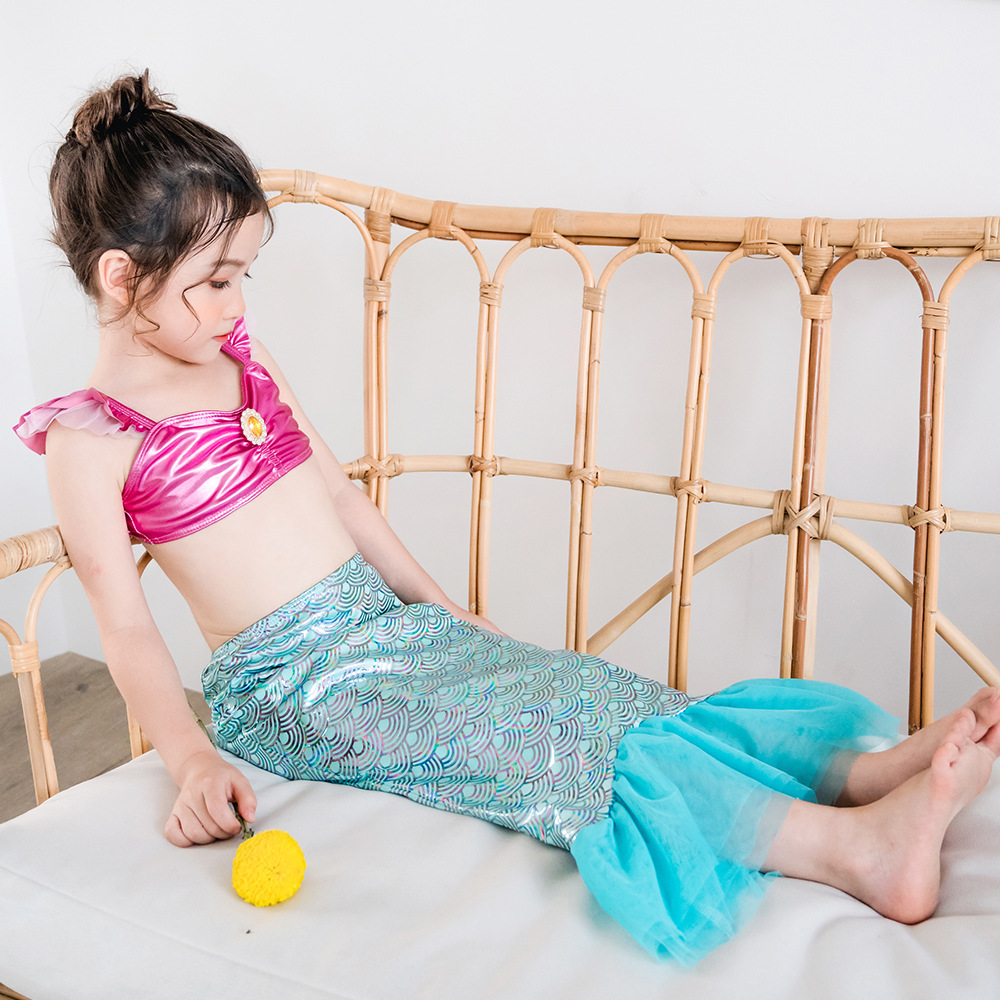 2020新款儿童泳衣 女童比基尼 美人鱼三件套 美人鱼泳衣 外贸童装