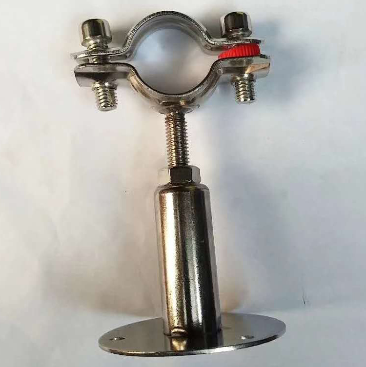 不锈钢管支架可调节管卡50-100高低管托管卡骑马卡管箍