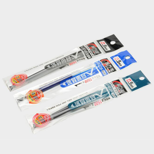 金万年k5022a大容量中性笔芯办公学生加大笔芯05mm半针管水笔