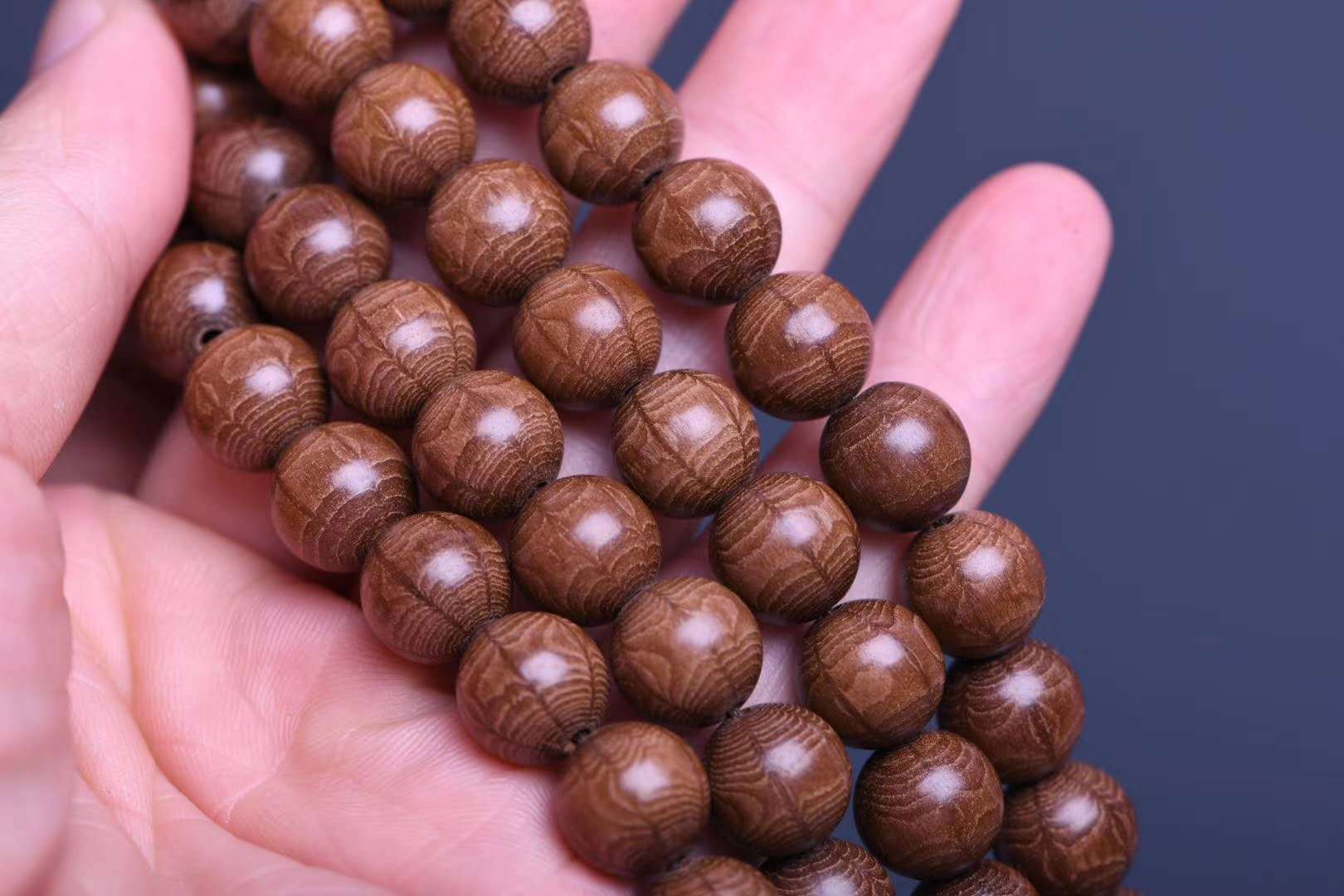 五台山降龙木108颗九道木佛珠手串念珠手链饰品厂家批发