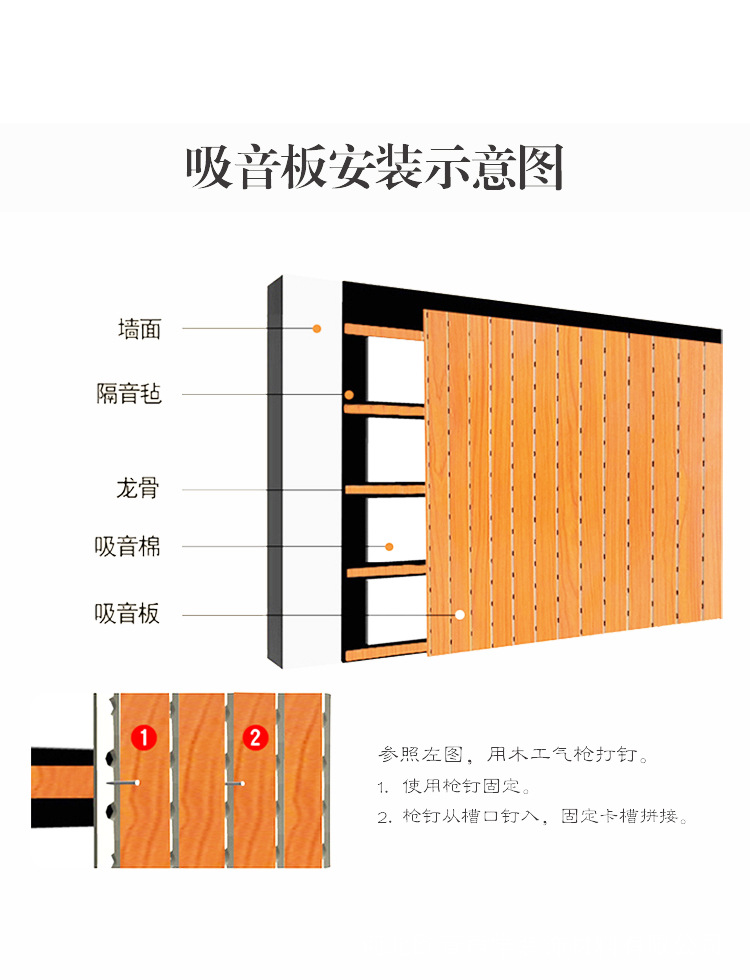 木质吸音板红芯阻燃吸音板陶铝板墙面吸音板吸音隔音装饰材料