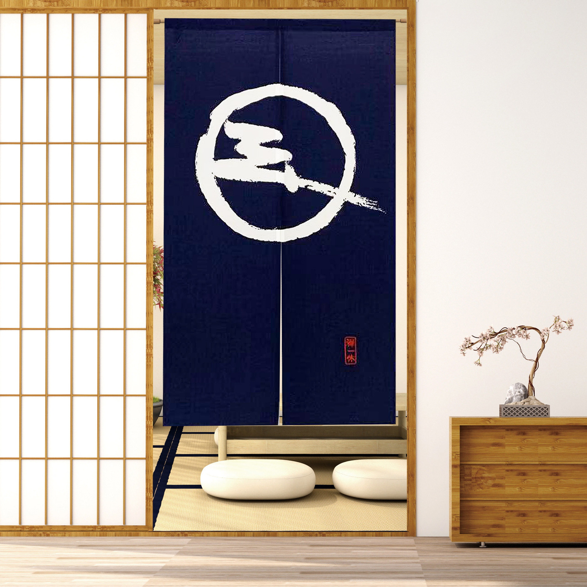 日式布艺门帘 禅一休 日式传统花型颜色仙动花样繁多