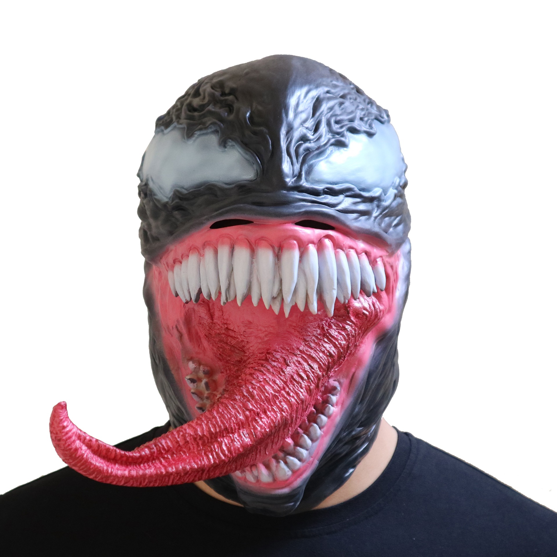 cosplay毒液面具复联漫威周边恐怖乳胶面具电影影视头套厂家直销