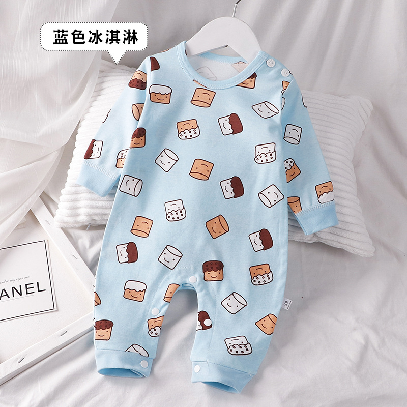 baby clothes Baby Jumpsuit Spring and Autumn 2023 New Jumpsuit Baby Autumn Clothing Open Crotch Romper Newborn Pajamas Children's Clothing