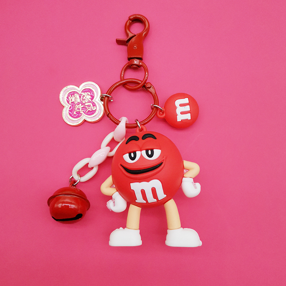 流量新款可爱彩虹糖钥匙扣情侣恋爱成就呆萌逗趣滴胶卡通包包挂件