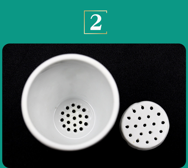 细孔坩埚25 30 50ml化学实验用细孔带盖耐高温过滤瓷坩埚古氏坩埚