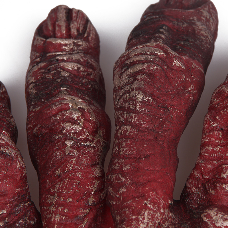 万圣节整蛊恐怖丧尸血手套cosplay魔鬼搪胶手套化妆派对道具批发