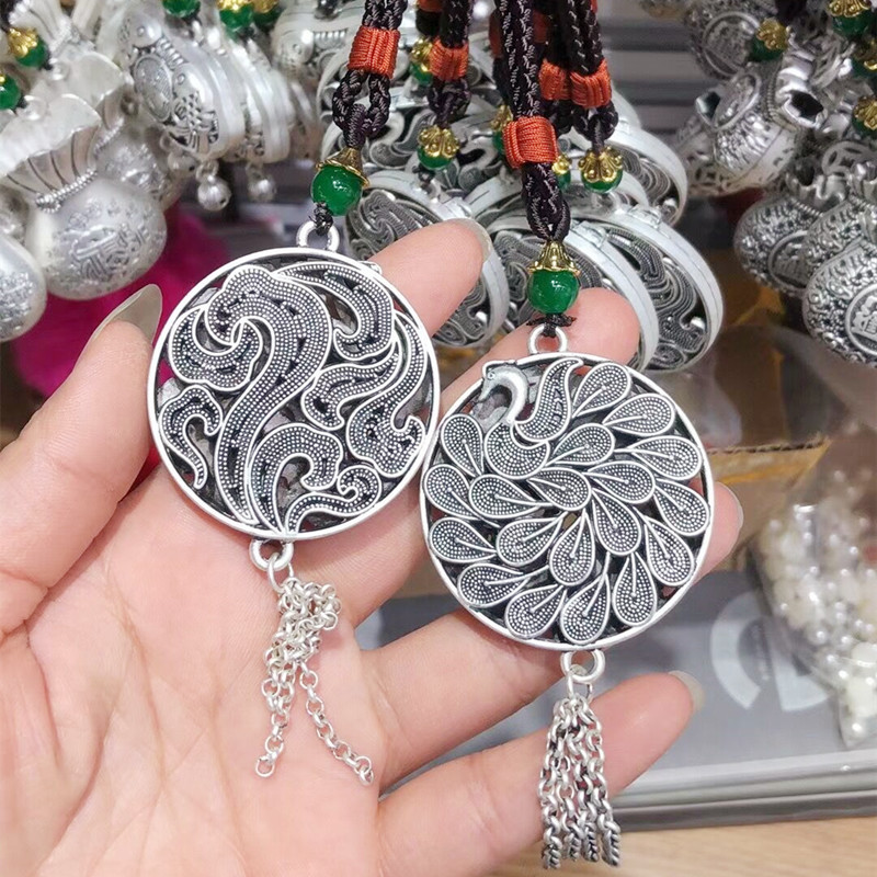 2020新款民族风古银长款项链简约百搭福袋毛衣链复古旅游抖音货源