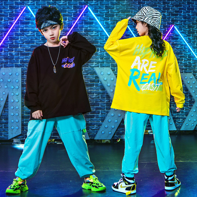 儿童街舞套装男童hiphop嘻哈爵士舞演出服元旦少儿韩版hiphop套装