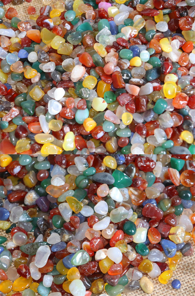 天然彩石碎石 佛教用品 七彩石头供佛七宝石修曼扎供石量大优