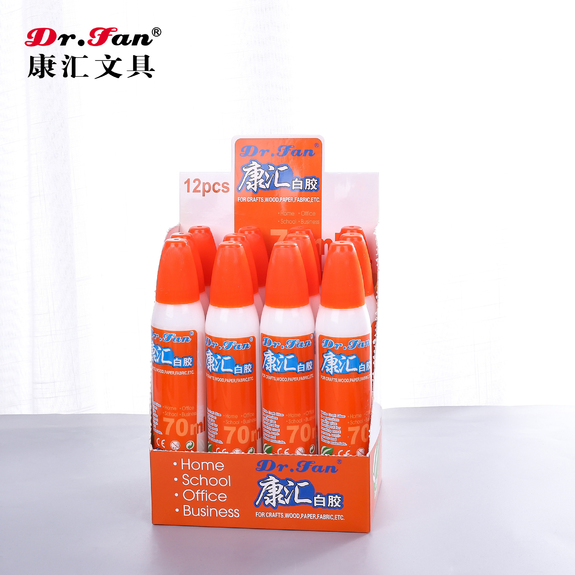 康汇dr.fanl双头白胶35ml木工胶白乳胶学生办公手工课胶水