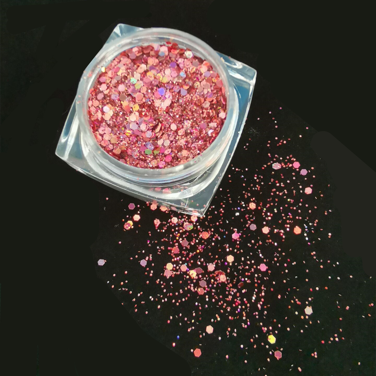 跨境热销 美甲12色镭射粉 超亮镭射亮片 指甲闪粉金葱粉眼妆亮片