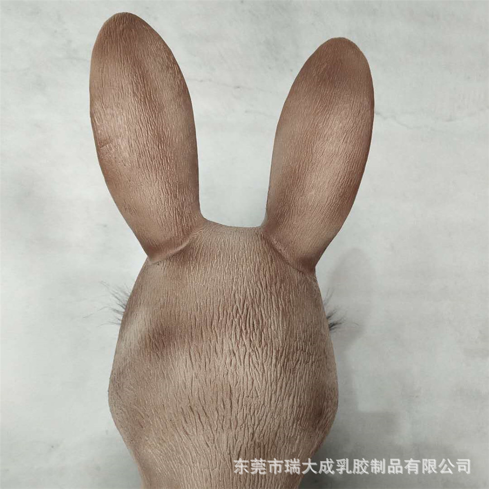 可爱兔子朱迪头套面具 疯狂动物城搞笑影视头饰 化妆舞会派对道具