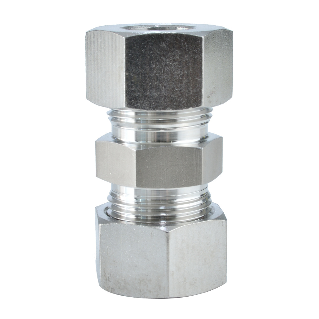 24度锥密封外螺纹直通式卡套接头 1c1d不锈钢液压过渡管接头