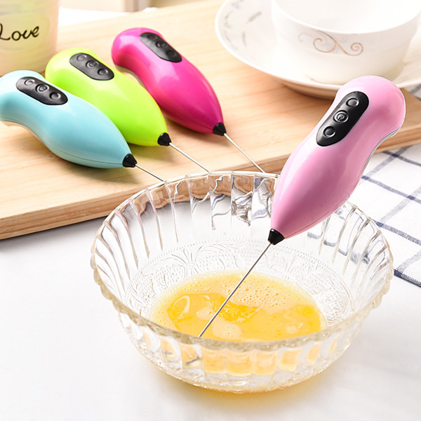 Egg Beater Kitchen Cooking Cake Cream Tool Stirring Rod Handheld Electric Foaming Coffee Blender Small