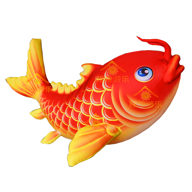 充气鲤鱼跳龙门气模金鱼卡通节日吉祥物年年有鱼商场美陈气氛装饰