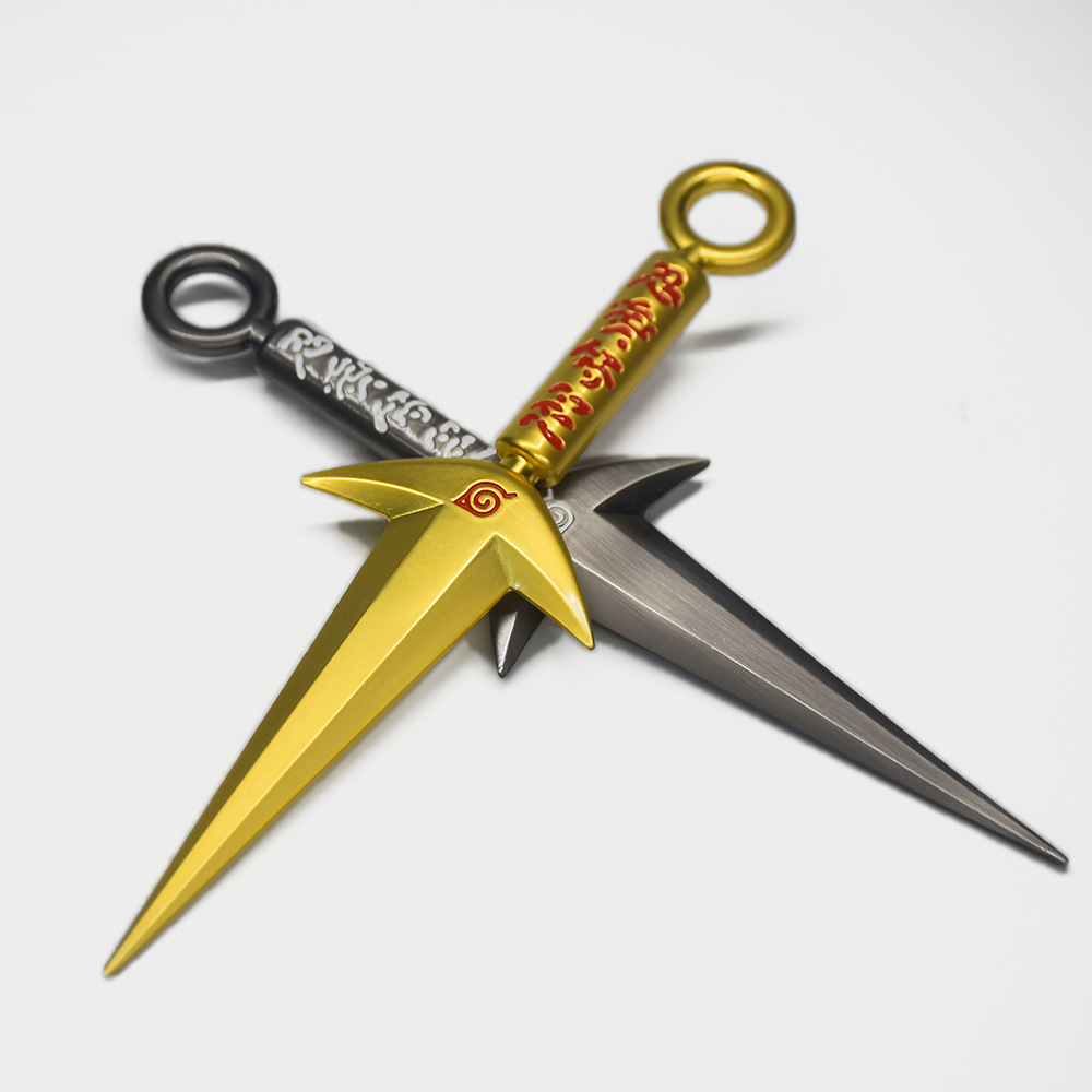 火影忍者武器阿玛斯刀 一代苦无四代目苦合金模型兵器摆件22cm