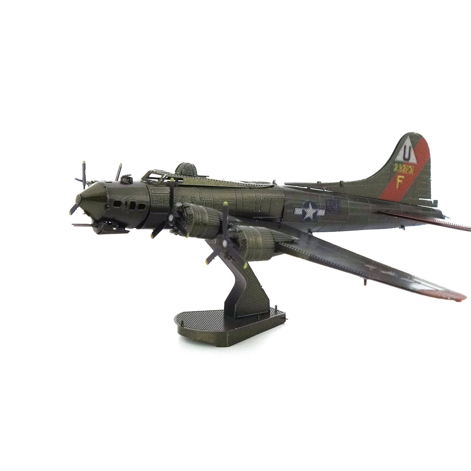 爱拼 全金属3d立体diy拼图拼装模型 b17轰炸机 彩色版