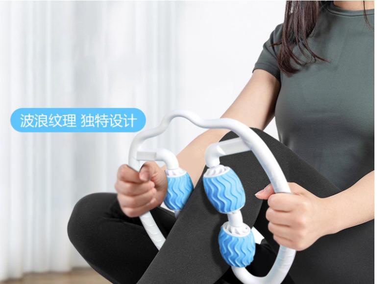 环形夹腿器手持按摩器神器小腿美腿部肌肉训练滚轮瑜伽