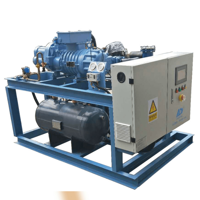 refcomp雪人莱富康螺杆冷库机组sw5l075×2两并联150匹压缩机机组