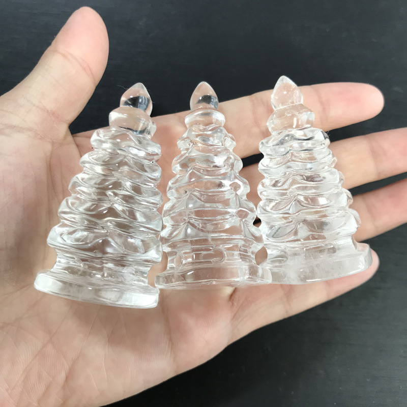 天然白水晶文昌塔摆件5层7层9层文昌塔家居摆件装饰