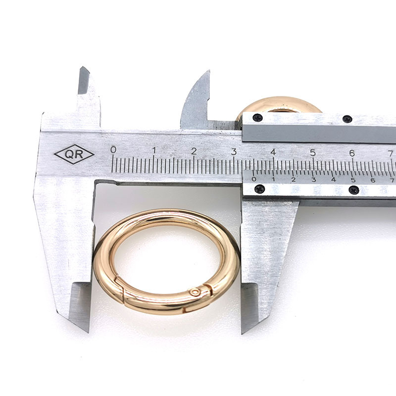 现货圆环箱包扣金属弹簧扣 开口弹簧圈 钥匙勾扣卡扣包包五金配件