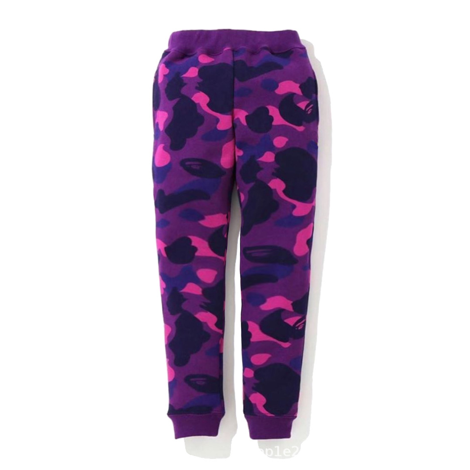 beii&bape潮牌童装春秋猿人猴头印花多色迷彩宽松个性束脚长裤