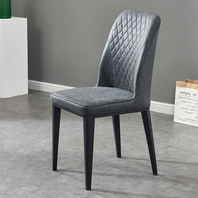 现代时尚家用皮餐椅美式仿酒店餐厅靠背椅软包餐桌椅书桌凳子