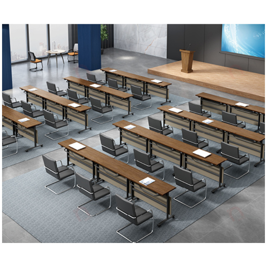 双人长条培训桌会议桌学生培训桌 大型会议室长条桌板式办公家具