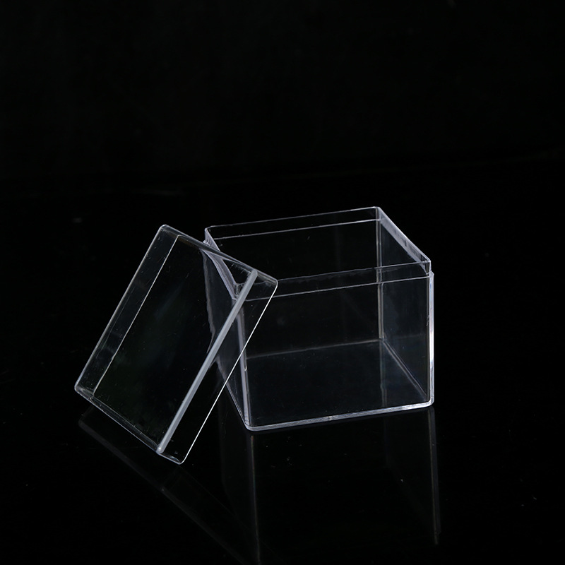 Square Transparent Plastic Candy Box Jewelry Pearl Ornament Storage Box Packing Box 0772