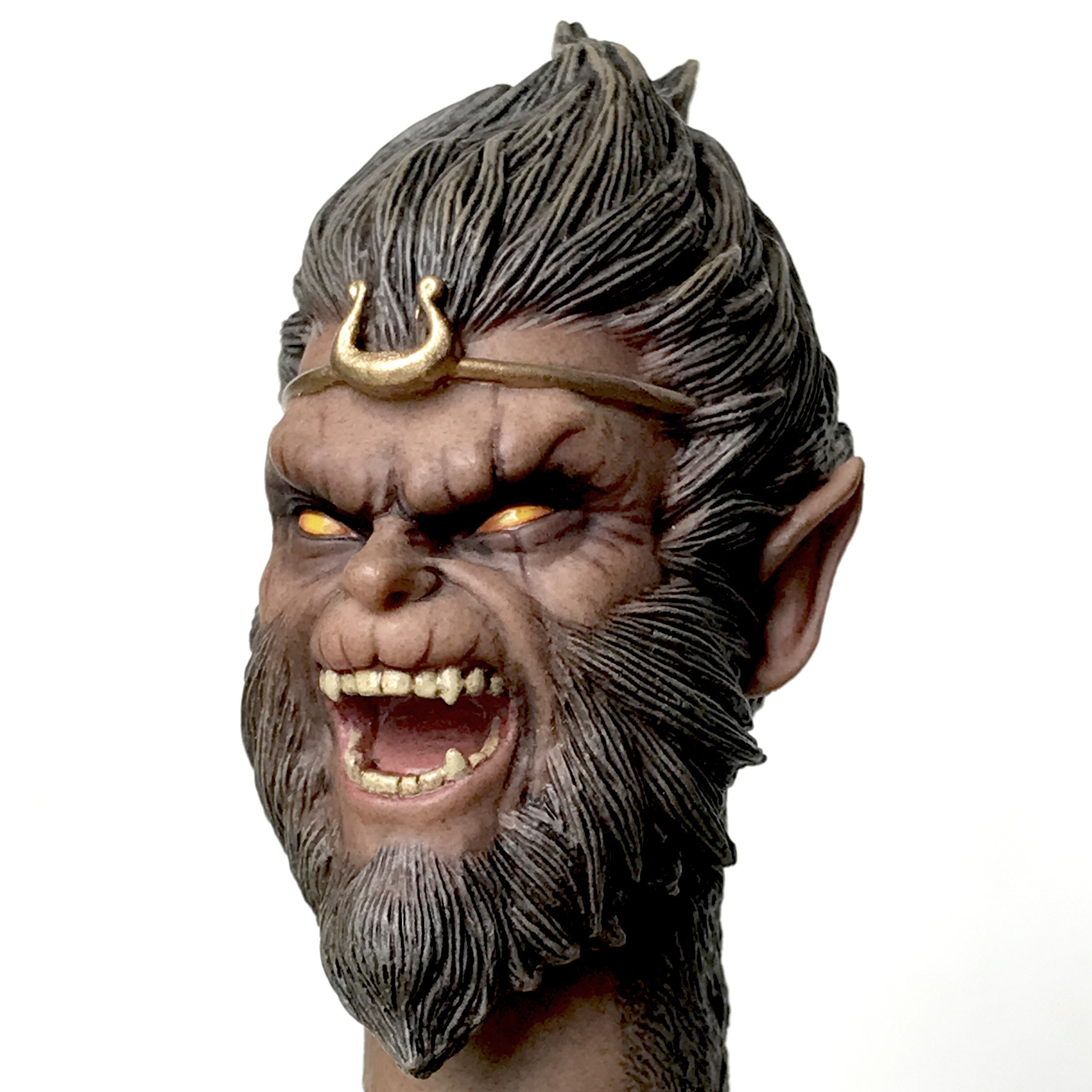 大话西游周边手办pvc孙悟空写实人物头像树脂雕塑来图来样定制