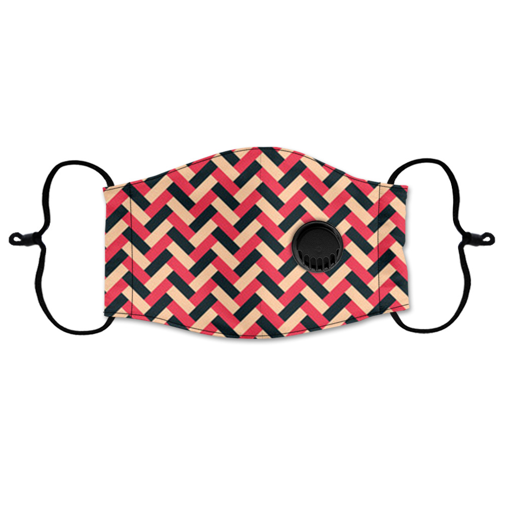 平铺元素印花口罩防雾霾可放pm2.5过滤片带阀儿童口罩支持定制