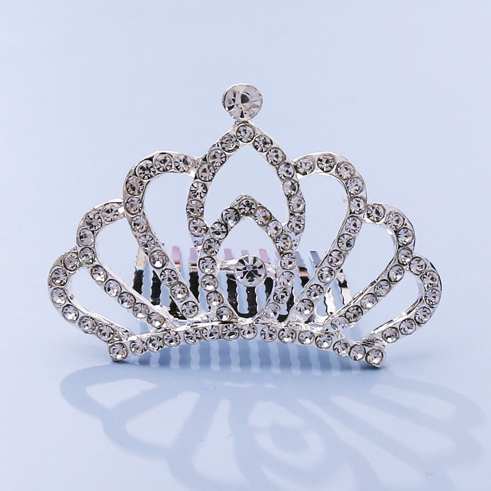 皇冠头饰儿童生日礼物 韩版公主小女孩表演王冠插梳发饰发卡发夹