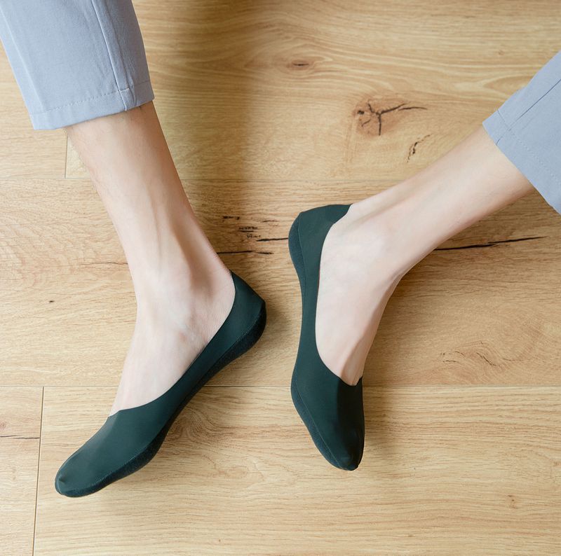 任意剪袜子 简约一体精梳棉毛圈底硅胶浅口隐形袜男 船袜男