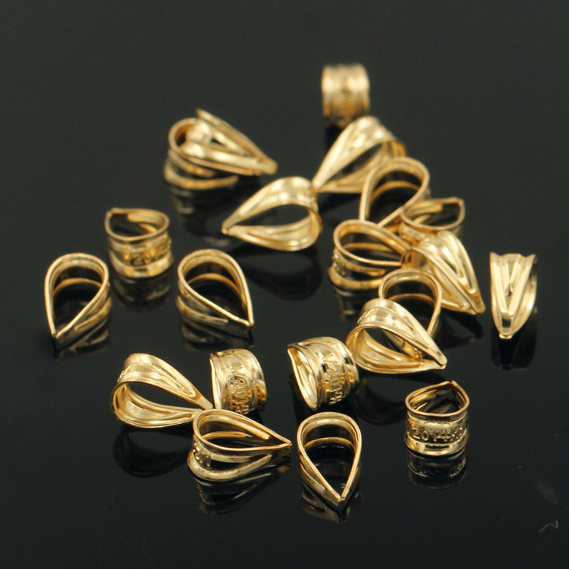 美国14k包金注金配件开口瓜子头diy绕线扣头吊坠头配件-阿里巴巴