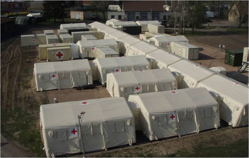 120平方移动式充气方舱医疗帐篷医院 负压隔离帐篷