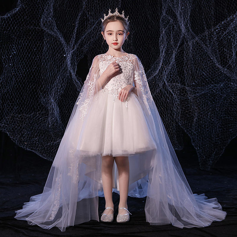 儿童晚礼服花童婚纱女童公主裙蓬蓬纱洋气小孩主持演出服走秀