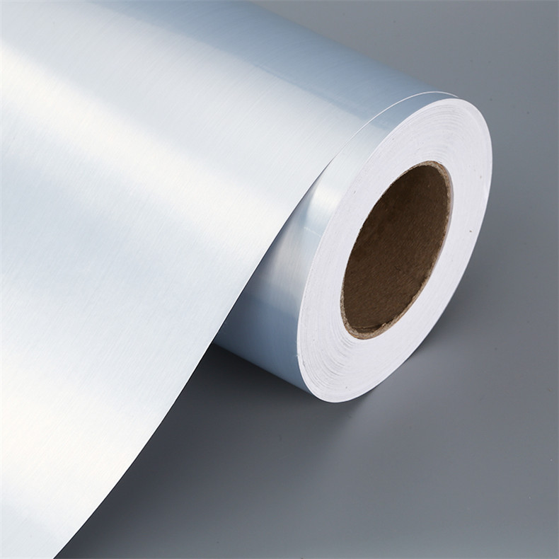 8丝喷墨拉丝银pet不干胶 亮面合成纸不干胶卷筒标签纸 支持定制