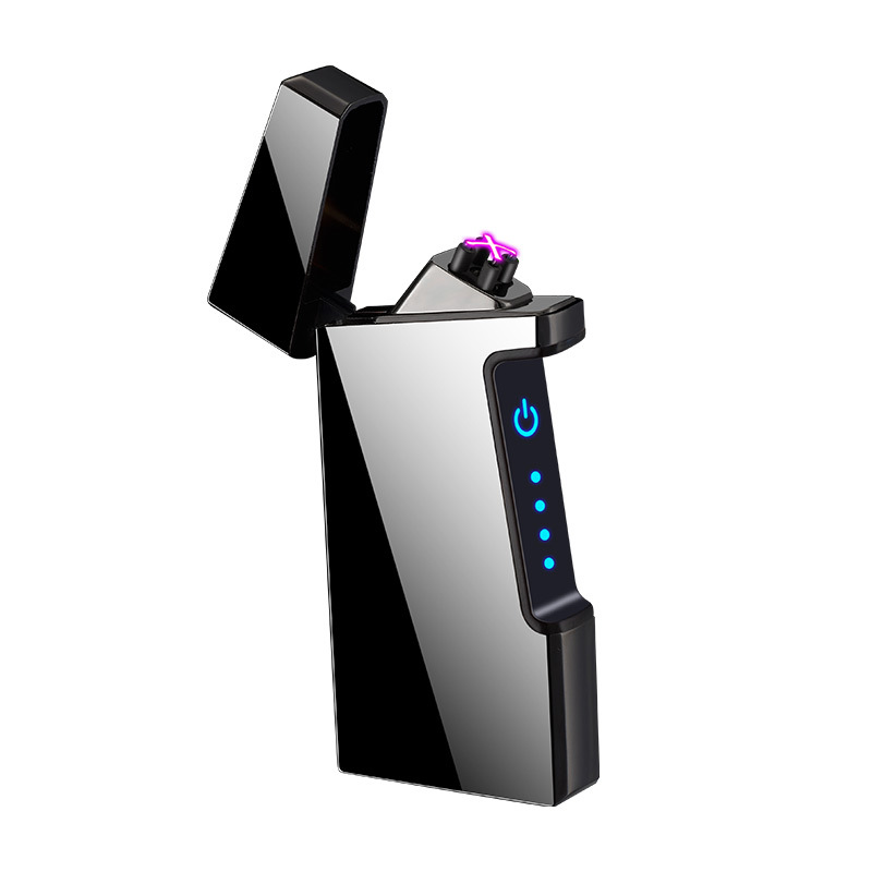 厂家直销新款创意k6usb充电电量显示双电弧打火机支持个性定制