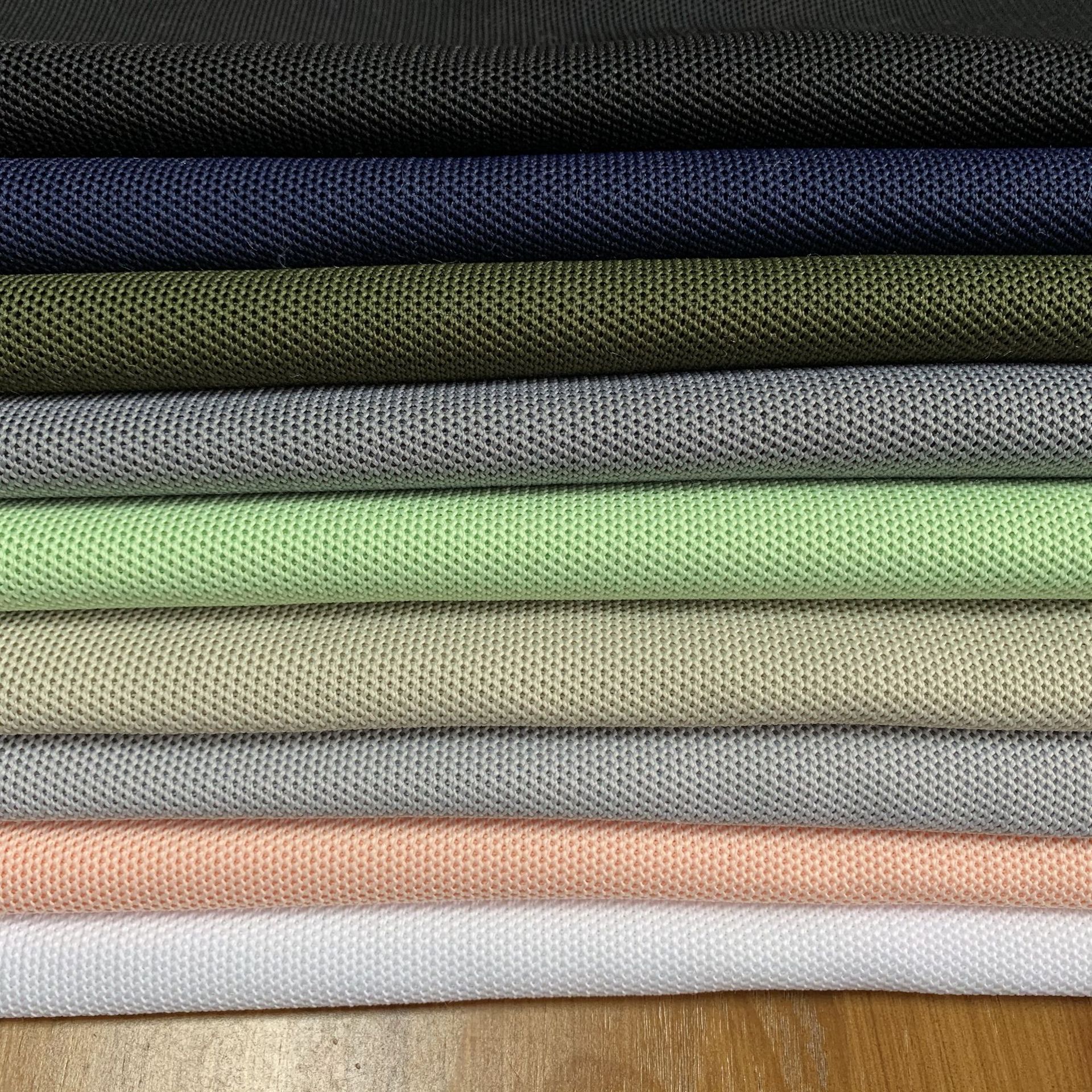 全涤3d真飞织面料自有工厂一码起批色织布横机针织布料飞织鞋面布