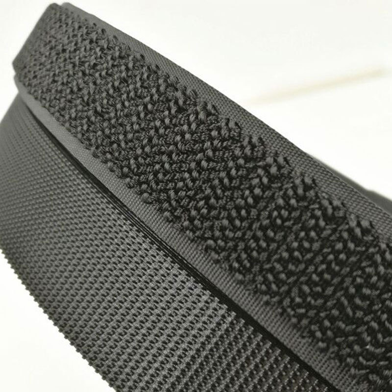 不抓毛魔术贴厂家直供不起毛粘扣带服饰尼龙松紧黑色不抓毛魔术贴