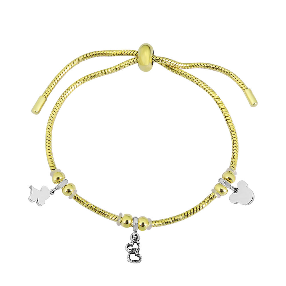 潘家 抽拉可调节钛钢手链shine未来种子串饰 时尚diy吊饰饰品女