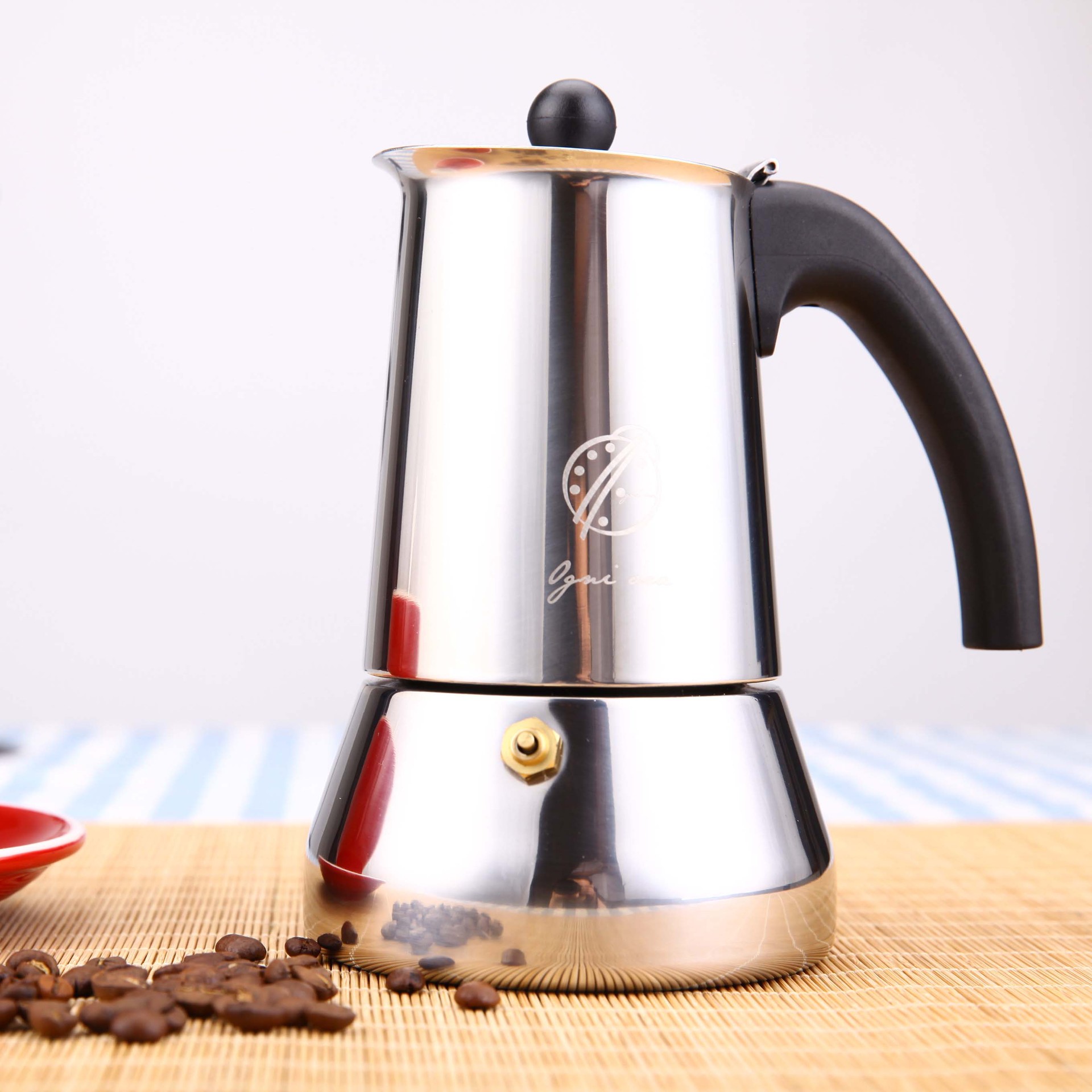 亚马逊意大利不锈钢八角摩卡壶咖啡壶 手冲咖啡壶煮欧式双阀