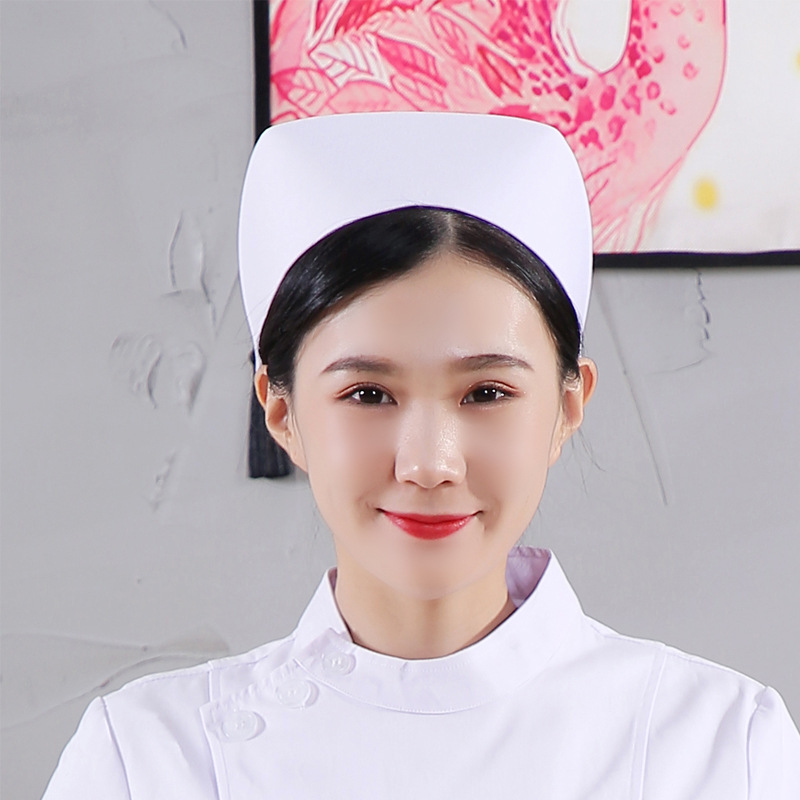 护士帽护士长帽燕尾帽白色粉色蓝色女加厚帽子护士服护士裤