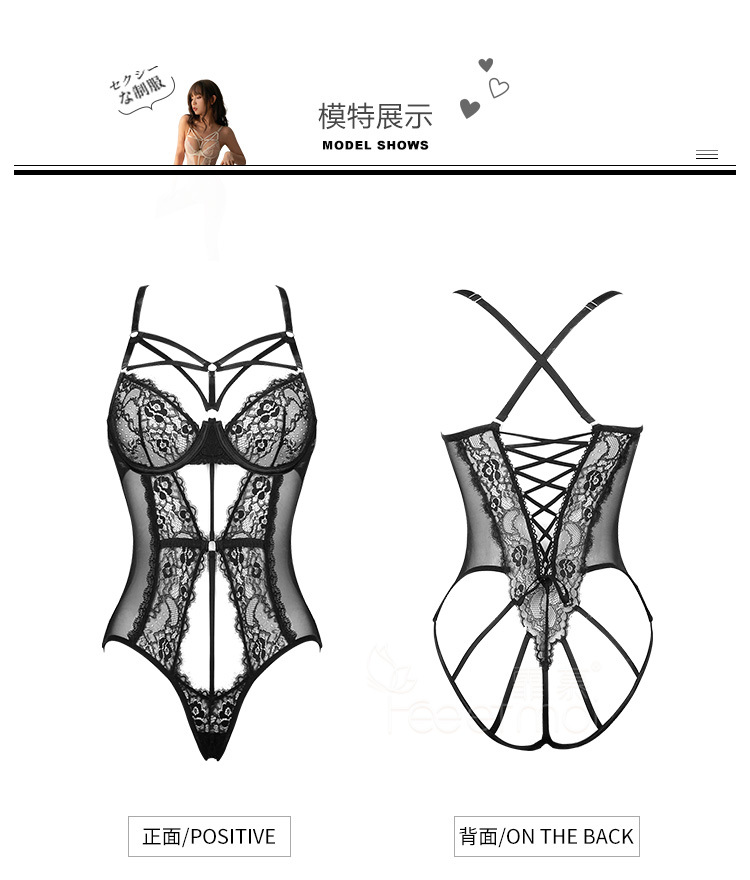 霏慕情趣内衣性感欧美钢圈露乳束缚束身连体衣套装外贸批发女7878