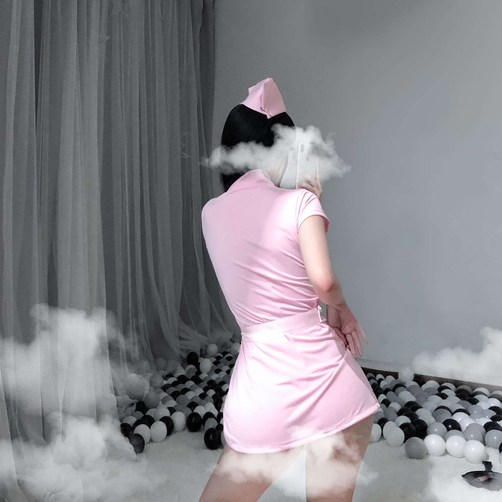 酥情新款粉色护士服诱惑激情套装成人挑逗骚角色扮演一件代发98