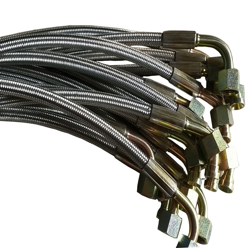 铁氟龙管 特氟龙管的用途 耐油耐温酸碱性 四氟编钢丝网管带接头